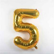 Foil Number Ballons hover