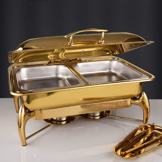 Gold Stainless Steel Chafing Dish Buffet  hover